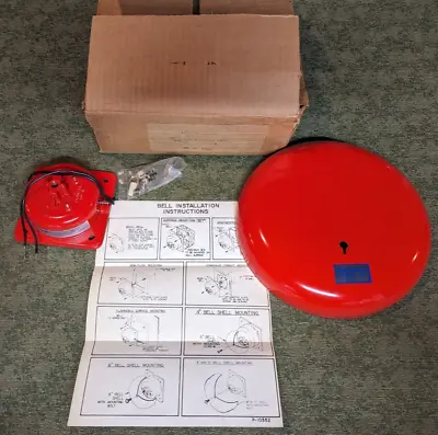 Vintage New Wheelock P10352 46T-G10-24 10  Motor Bell - Red Fire Alarm • $79.99