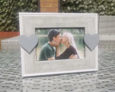 £10.99 • Buy Love Heart Photo Frame Picture Frame Wedding Anniversary Boyfriend Girlfriend