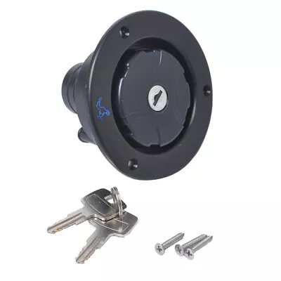 Gravity Water Inlet Fill Dish Hatch With Lock For Trailer (Black) • £21.85