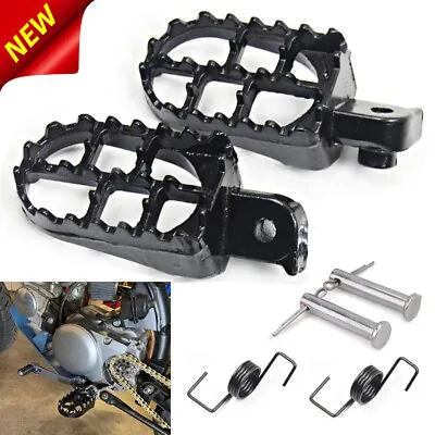 2x CNC Universal Motorcycle Bike Wide Foot Pegs Footpegs Rear Set Pedals Racing • $11.51