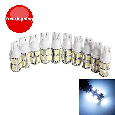 5PCS White T10 Wedge 9 SMD 5050 Car LED Light Bulbs W5W 2825 158 192 168 194 • $4.59