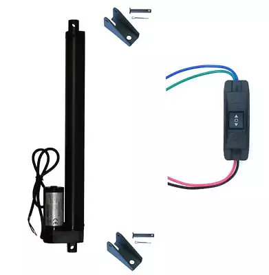 WindyNation 12V Linear Actuator + UP Down Switch + Mounting Brackets 225 Lb Lift • $72.99