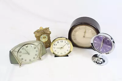 F X5 Vintage Desk & Mantel Clocks Inc. Smiths Metamec Etc • £12.50