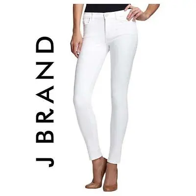 NWT- J Brand 'Skinny Leg' Mid Rise White Jeans - Size 28 • $81.55