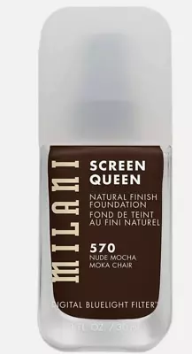 Milani Screen Queen Natural Finish Foundation #570 Nude Mocha. 1 Fl Oz Spray New • $5.59
