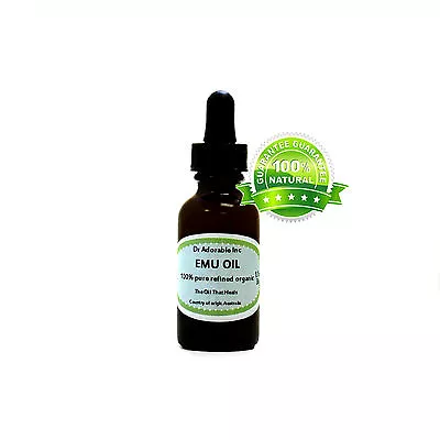 $7.29 • Buy Emu Oil 100% Pure Organic From Australia 1 Oz With Glass Dropper Free Shipping 