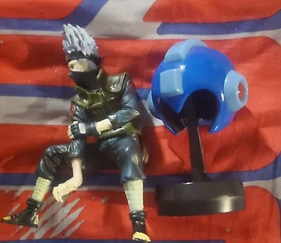 Capcom Mega Man Mini Helmet Replica Blue Mega Buster Helmet W/ Natruo Figure  • $4.99