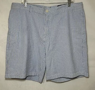 Vineyard Vines Men’s Size 40 Seersucker White/ Blue Stripes Logo Club Shorts • $14.36