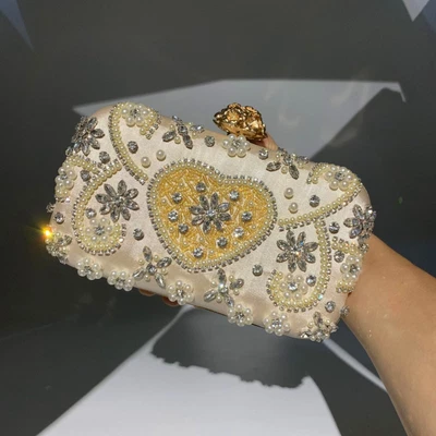 £23.99 • Buy Women Fashion Glitter Diamante Clutch Purse Bag Wedding Evening Party Handbag UK