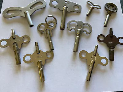 Vintage Clock Keys Lot Of  10 Used Estate Items   Misc. • $29