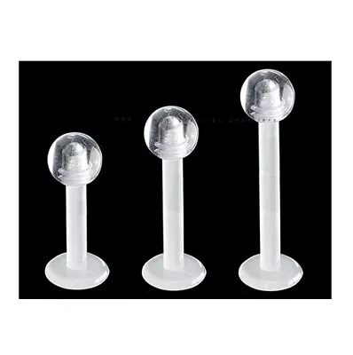 £3.99 • Buy Labret Piercing Retainer - Flexi Flexible Tragus Ear Bioflex - Screw-On Ball