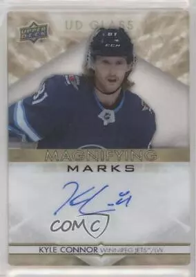 2021-22 Upper Deck Ovation UD Glass Magnifying Marks Gold /15 Kyle Connor Auto • $25.84
