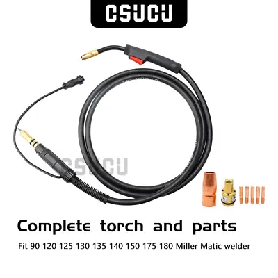 Complete Torch And Parts Fit 90 120 125 130 135 140 150 175 Miller Matic Welder • $21.38