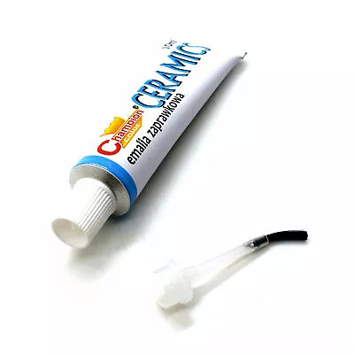 Bath White Enamel Repair Kit Fix Scratch Crack Chip Ceramic Sink With Brush NEW • £4.39