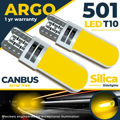 501 Amber Led Car Bulbs T10 Xenon W5w Canbus Error Free Interior Side Light Bulb • £4.49