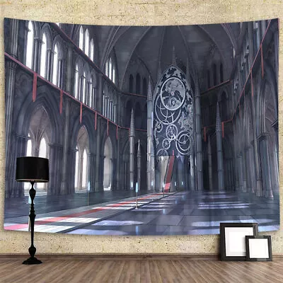Medieval Gothic Palace Extra Large Tapestry Wall Hanging Fabric Anime Room Decor • $13.36