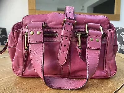 Mulberry Mabel Fuschia Bag Calf Skin Leather Gold Hardware • £65