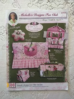 Michelle's Designs Pattern Cute As A Button Sewing Room Accessories #3754 • $15.99