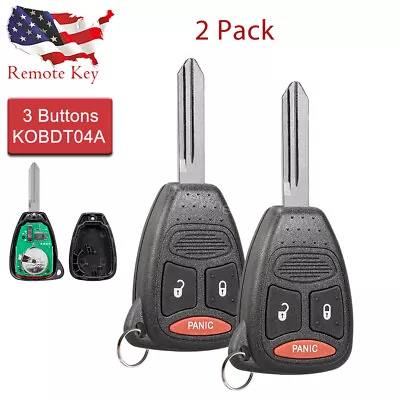 2 For 2005 2006 2007 Dodge Magnum Remote Key Fob 2+1 Button KOBDT04A • $15.99