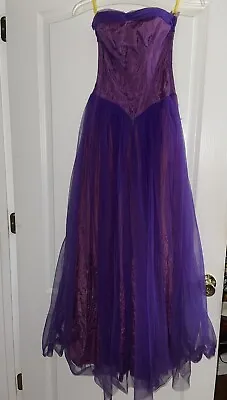 30’s 40’s Vintage Purple Tulle Gown • $50