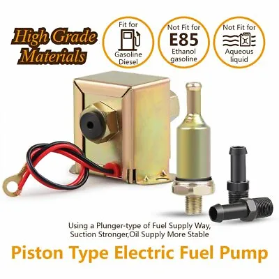12V Universal Electric Fuel Pump Facet Style Petrol Diesel Ethanol 2.5-4PSI 5/16 • $17.95