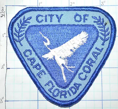 Florida City Of Cape Coral Police Dept Blue Vintage Patch • $14