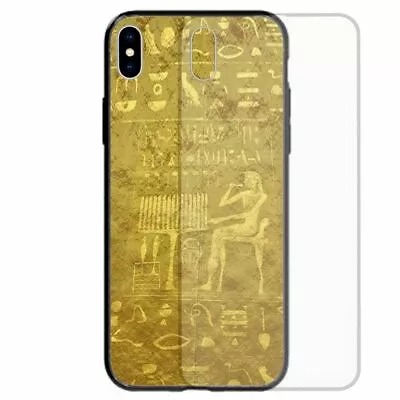 For OPPO Phone Glass Back Case - Ancient Egyptian Hieroglyphs Gold Tablet GC10 • $14.98