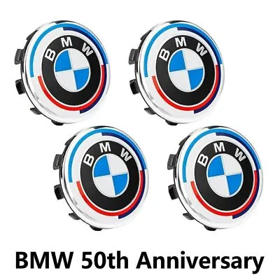 4PCS 68mm 56mm For BMW 50th Anniversary Wheel Center Hub Caps Logo Badge Emblem • $18.99