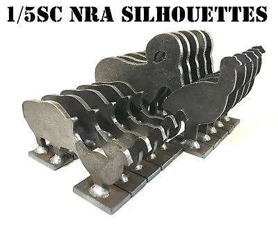 1/5sc. NRA/IHMSA Metallic Silhouette Targets - 20pc Small Bore Rifle Knock-overs • $98.99