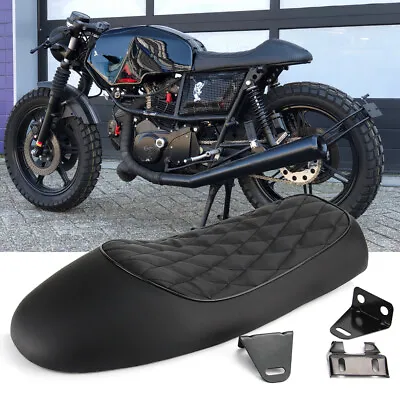 Fit For Honda CB Suzuki GS Yamaha Motorcycle Vintage Cafe Racer Hump Saddle Seat • $35.67