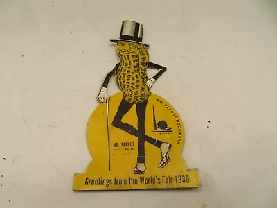 1939 World's Fair Planters Mr Peanut Bookmark   6  1/4  INCH • $2.99