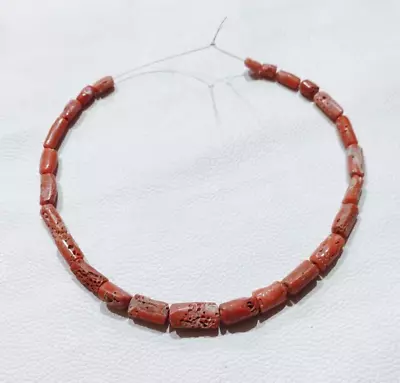 Vintage Italian Red Coral Beads 100% Natural Coral OLD Sea Beads Loose Gemstone • $75.90