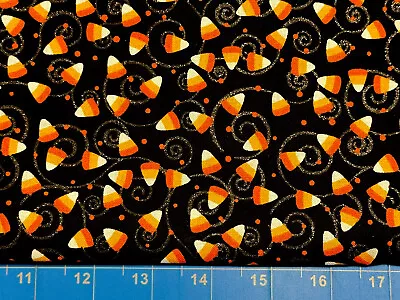 Tina Scrap 9 X21  Halloween Candy Corn Polka Dot Treat Swirl Small FABRIC COTTON • $2.99