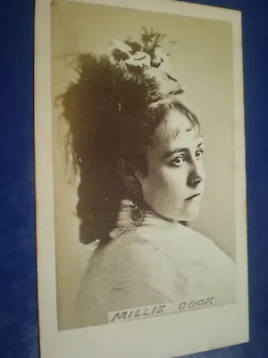 Cdv Old Photograph Actress Millie Cook C1880s • £14.99