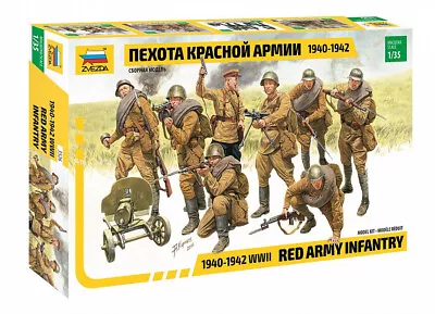 Zvezda 1/35 3526 WWII Soviet Red Army Infantry (1940-1942) (8 Figures) • $34.15