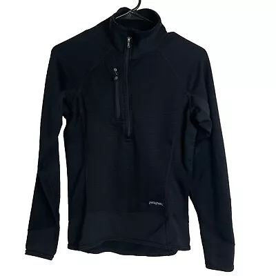 Patagonia R1 Regulator 1/2 Zip Small Womens Black Fleece Pullover Outdoors • $34.95