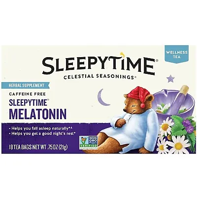 Celestial Seasonings Sleepytime Melatonin Tea 18 Count (Pack Of 1) • £5.53
