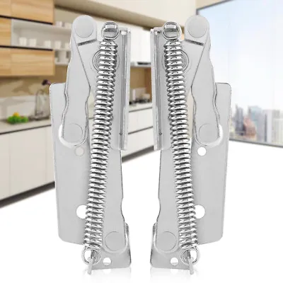 2PCS Heavy Duty Spring Hinges Assisted Lift Pull Up Cabinet Cupboard Door Flap • £11.29