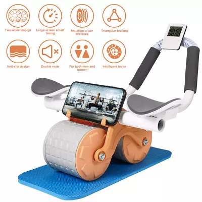 Elbow Ab Roller Wheel Equipment Abdominal Core Strength Training Automatic Gym • $21.99