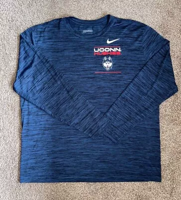$22.99 • Buy Nike UConn Huskies 2XL Navy Long Sleeve Dri-Fit Nike Tee