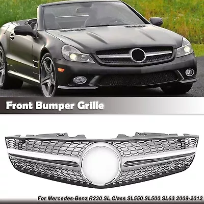 Car Front Bumper Racing Grill Grille For Mercedes-Benz R230 SL Class 2009-2012 • $181.78