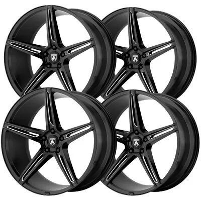 (4) Asanti ABL-22 Alpha 5 20x8.5 5x4.5  +38mm Black/Milled Wheels Rims 20  Inch • $1456