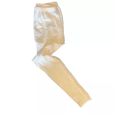 Betsey Johnson White Leggings With Lace Down The Side Of Leg M/L • £7.72
