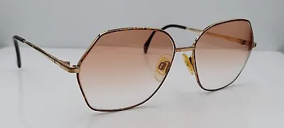 Vintage Silhouette M6107 Brown Gold Oval Metal Sunglasses Austria FRAMES ONLY • $37.40