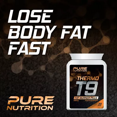 Pure Nutrition T9 Thermo Fat Burner Pills– 0% Bodyfat Not Steroids Ripped • £25.99