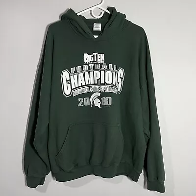 Michigan State Spartans 2010 Big Ten Champions Football Sweatshirt Hoodie XL • $40