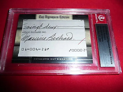 07-08 Razor Cut Signature Edition MAURICE  The Rocket  RICHARD 1/1 AUTO L@@K  • $384.09