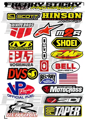 High Quality Custom Sticker MX RedBull FOX-Racing HMF Motocross Honda Yamaha ATV • $16