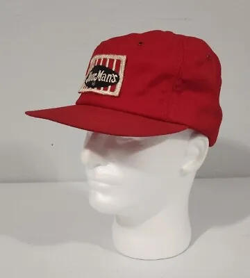 Vintage Moor Man's Snapback  Hat Cap Patch Cap K Brand USA Red • $16.79