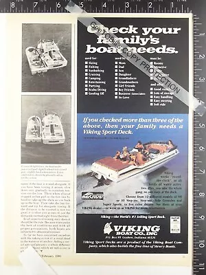 1980 ADVERTISEMENT For Viking Sport Deck Motor Yacht Boat • $12.50